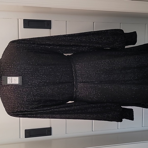 Sequined Dressy Shirt Dress - Picture 6 of 12